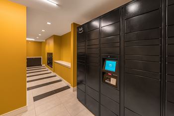 Hub by amazon: package lockers for 24/7 locker access